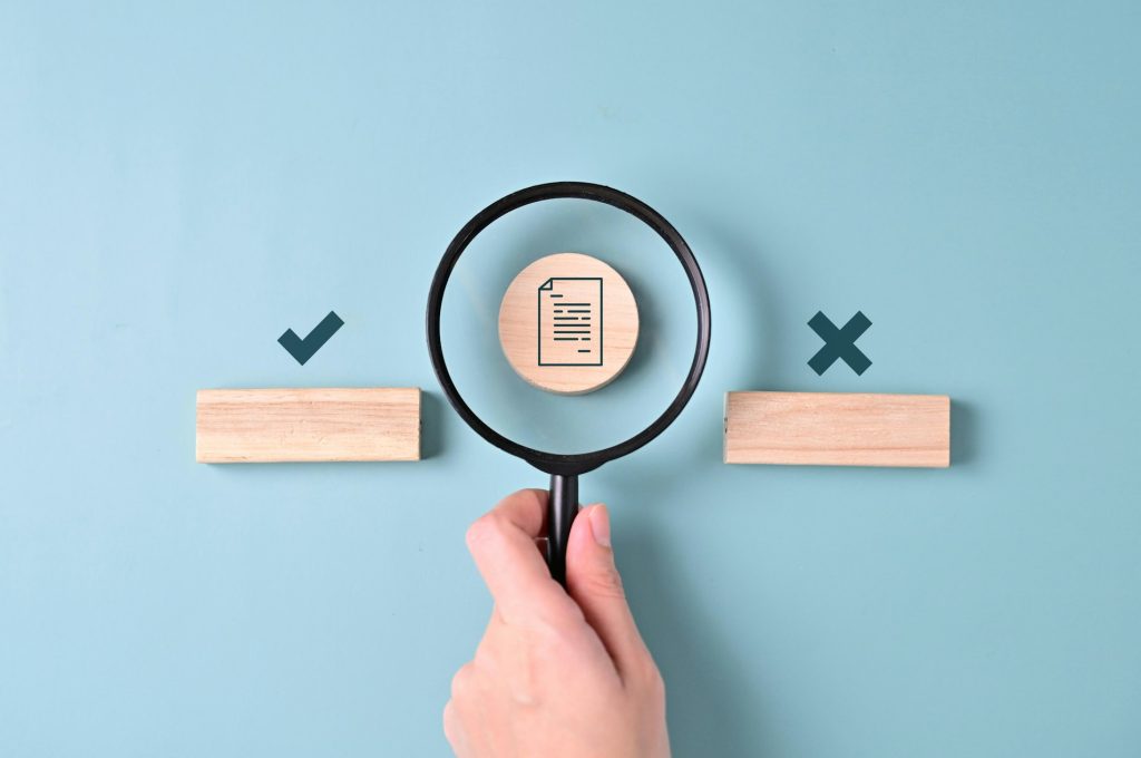 Digital business document management and checking system