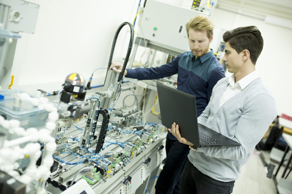 Engineers in the factory